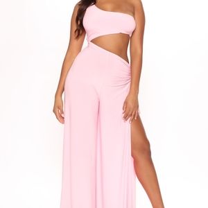 One Sided Jumpsuit - Pink